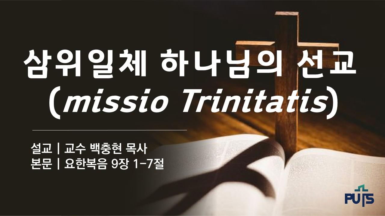 삼위일체 하나님의 선교(missio Trinitatis)